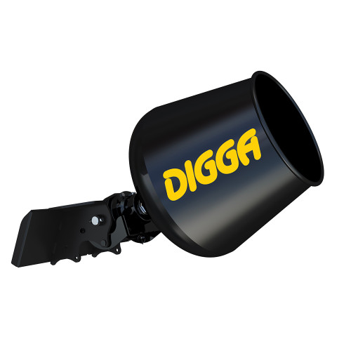 Digga Mixer Bowl on Mini Skid Steer Mount