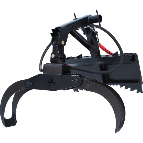 Branch Manager Skid Steer Free Rotating Hardox Log Grapple cut out 