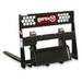 Virnig V20 Mini Skid Steer Pallet Fork frame measures 36" wide to lift loads in harder to reach places