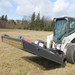Bradco Ground Shark Skid Steer Brush Cutter Attachment right side angle, raised