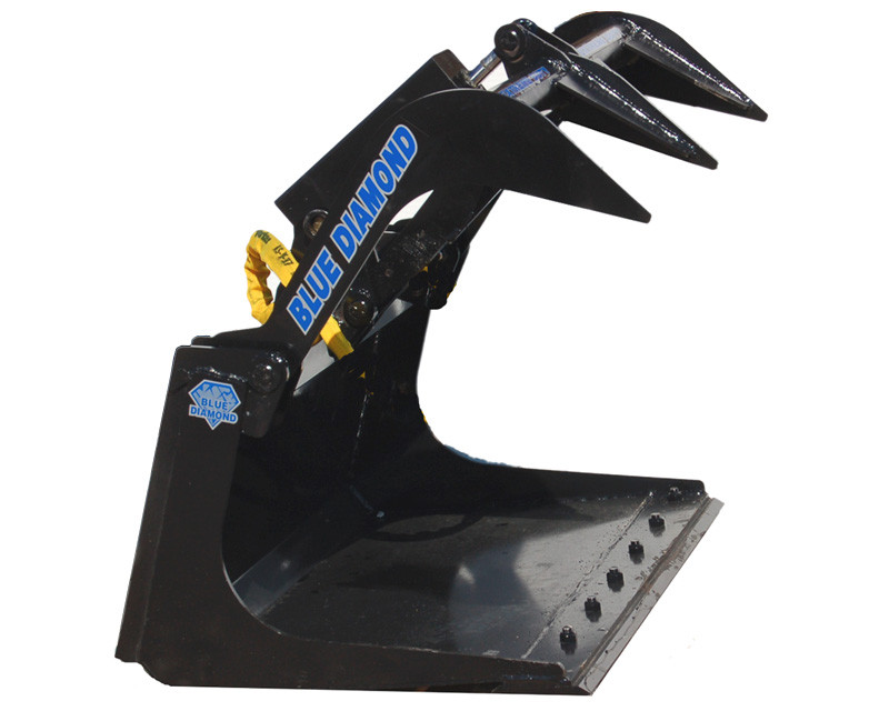 Blue Diamond Mini Skid Steer Grapple Bucket | Skid Steer