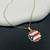 Puerto Rico Flag Gear Shaped Stainless Steel Pendant & Necklace - Gold
