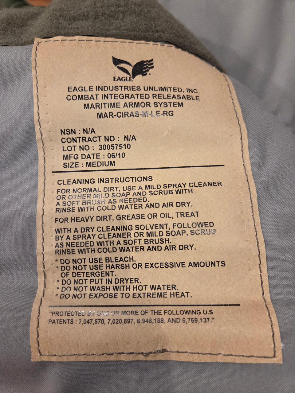 Eagle Industries Maritime CIRAS Carrier, Medium, Ranger Green