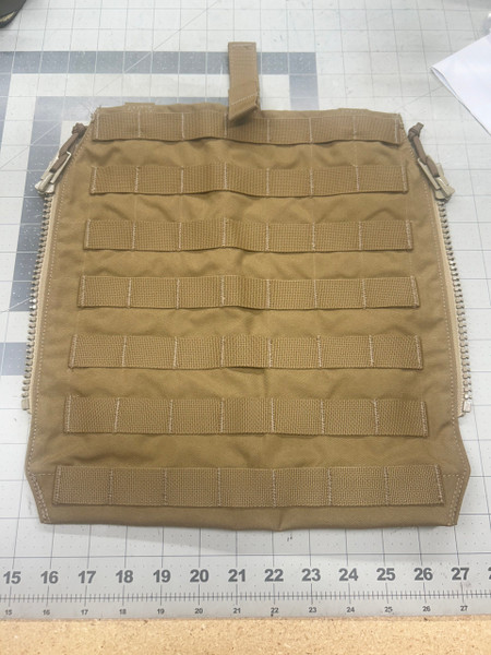 Crye MOLLE Zip Panel 1.0, Coyote Brown, Size Large  (GARAGE SALES)