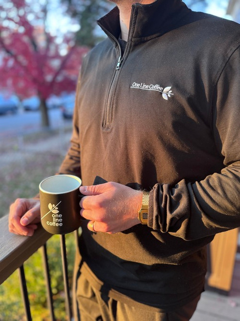 OLC Black Quarter Zip Sweatshirt (Leaf Logo)