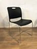 used office furniture essex_used black wipe down stacking chairs_second hand canteen chairs essex