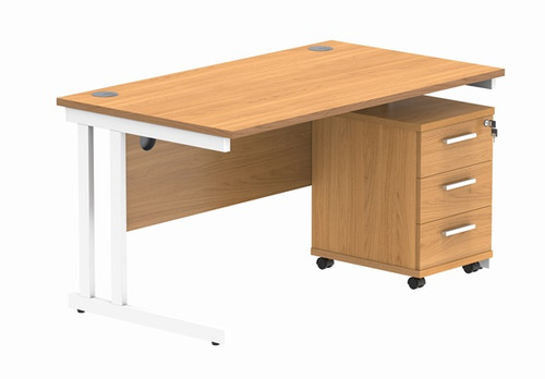 New and used office furniture chelmsford essex_2D Canadian Oak W_Desk bundle deals essex