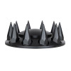 Dome Front Axle Cover With 33mm Spike Thread-On Nut Covers - Matte Black