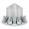 Pointed Rear Axle Cover With 33mm Standard Thread-On Nut Covers - Chrome