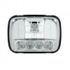 ULTRALIT - 5 High Power LED 5" X 7" Crystal Headlight - High & Low Beam