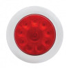 10 LED 4" Round Light With Bezel (Stop, Turn & Tail) - Red LED/Red Lens