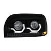 Blackout Projection Headlight With LED Turn Signal & Light Bar For Freightliner Century - Driver