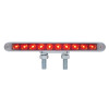 20 LED 9" Double Face Light Bar - Amber & Red LED/Clear Lens