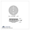 8 LED 2-1/2" Round Reflectorize Light Kit (Clearance/Marker) - Amber LED/Amber Lens