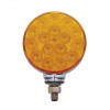 34 LED Single Stud Reflector Double Face Turn Signal Light - Amber & Red LED/Amber & Red Lens