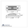 16 LED Rectangular Light (Clearance/Marker) With Reflex Lens - Amber LED/Amber Lens