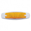 15 LED Rectangular Light With Bezel (Clearance/Marker) - Amber LED/Amber Lens