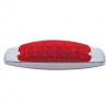 12 LED Reflector Rectangular Light With Bezel (Clearance/Marker) - Red LED/Red Lens