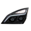 Black LED Projection Headlight With LED Position Light For 2018-2022 Freightliner Cascadia - Driver