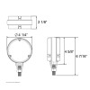 54 LED Single Stud Double Face GloLight (Turn Signal) - Amber & Red LED/Amber & Red Lens