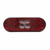 6" Oval Combo Light With 14 LED Stop, Turn & Tail & 16 LED Back-Up -Red LED/Red Lens