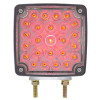 52 LED Double Stud Double Face Turn Signal Light (Passenger) - Amber & Red LED/Clear Lens