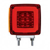 53 LED Double Stud Double Face GloLight With Side Marker (Turn Signal) Driver - Amber & Red LED/Amber & Red Le