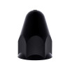 1-1/2" X 2-3/4" Matte Black Painted Plastic Bullet Nut Covers - Push-On (Bulk)