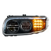 Blackout LED Headlight With LED Turn & Position Light Bar For 2008-2022 Peterbilt 389- Passenger