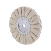 8" White Treated Airway Buff - 5/8" & 1/2" Arbor