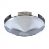 5 Even Notched Chrome Pointed Front Hub Cap - 1" Lip