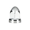 33mm X 2-3/4" Chrome Plastic Bullet Nut Cover With Flange - Push-On (Bulk)