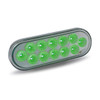 RED STOP, TURN & TAIL TO GREEN AUXILIARY OVAL LED LIGHT - 12 DIODES