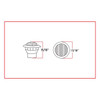 3/4" RED MARKER TO BLUE AUXILIARY ROUND LED LIGHT - 2 DIODES