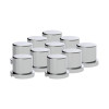 Chrome Plastic Flat Top Nut Covers - Push-On (10-Pack)