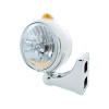 ULTRALIT - 7" Crystal Headlight With 10 Amber LED Position Lights