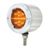 SS 2-1/2" Double Face Light With 13 LED 2-1/2" Lights & Bezels - Amber & Red LED/Amber & Red Lens