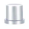1-3/16" X 1-5/8" Chrome Plastic Flat Top Nut Cover With Flange - Push-On (Bulk)