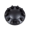 Dome Front Axle Cover With- 33mm Standard Thread-On Nut Covers - Matte Black