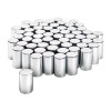 33mm x 3-1/2" Chrome Plastic Cylinder Nut Covers - Thread-On (Color Box of 60)