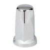 -33mm X 3-1/4" Chrome Plastic Tall Nut Covers With Flange - Push-On (Box of 20)