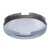 4 Even Notched Chrome Dome Front Hub Cap - 3/4" Side Wall