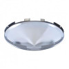 6 Uneven Notched Chrome Pointed Front Hub Cap - 7/16" Lip