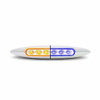 6" DUAL REVOLUTION AMBER MARKER TO BLUE AUXILIARY SLIM LED LIGHT (6 DIODES)