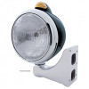 Black Guide 682-C Headlight H6024 & Dual Mode LED Signal - Amber Lens