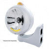 Stainless Steel Guide 682-C Headlight H4 With 6 Amber LED & Dual Mode LED Signal-Amber Lens