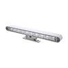 Chrome 10 LED Light Bar With 180 Degree Swivel Base - Dual Function White LED/Clear Lens