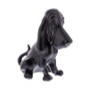 Die-Cast Bassett Hound Hood Ornament - Matte Black