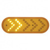 35 LED Reflector Oval Sequential Turn Signal Light - Amber LED/Amber Lens