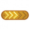 35 LED Reflector Oval Sequential Turn Signal Light - Amber LED/Amber Lens